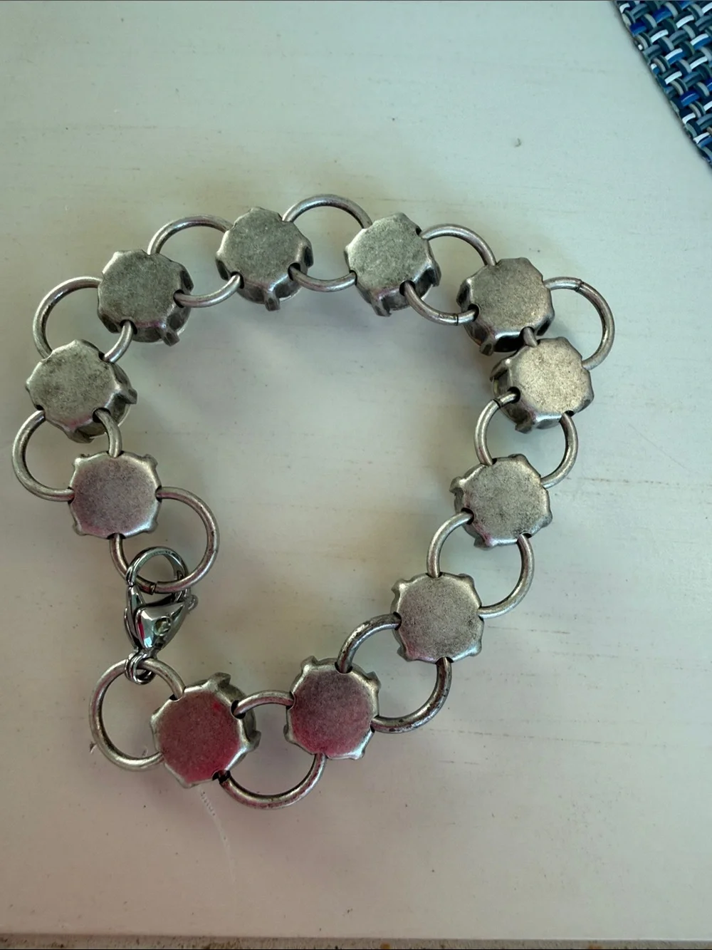 Crystal Link Bracelet - Silver Tone - Picture 3 of 3